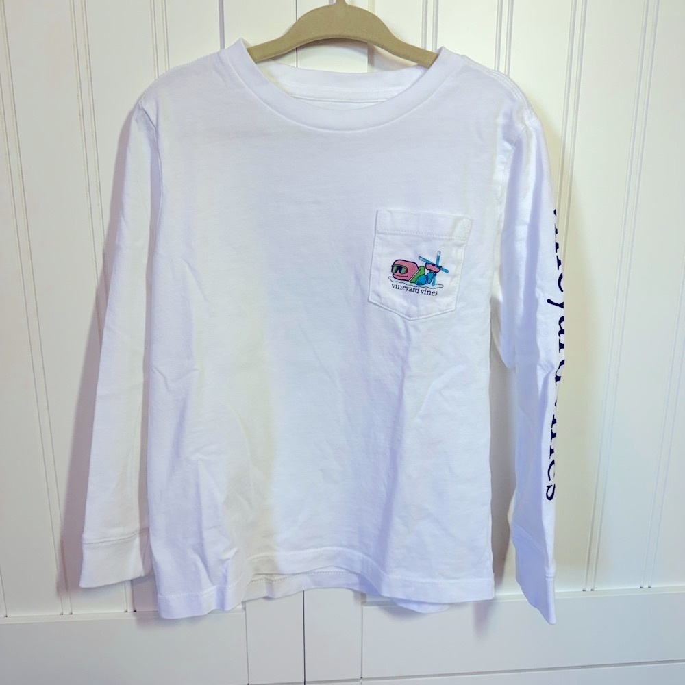 Vineyard Vines Kids White Long Sleeve Shirt